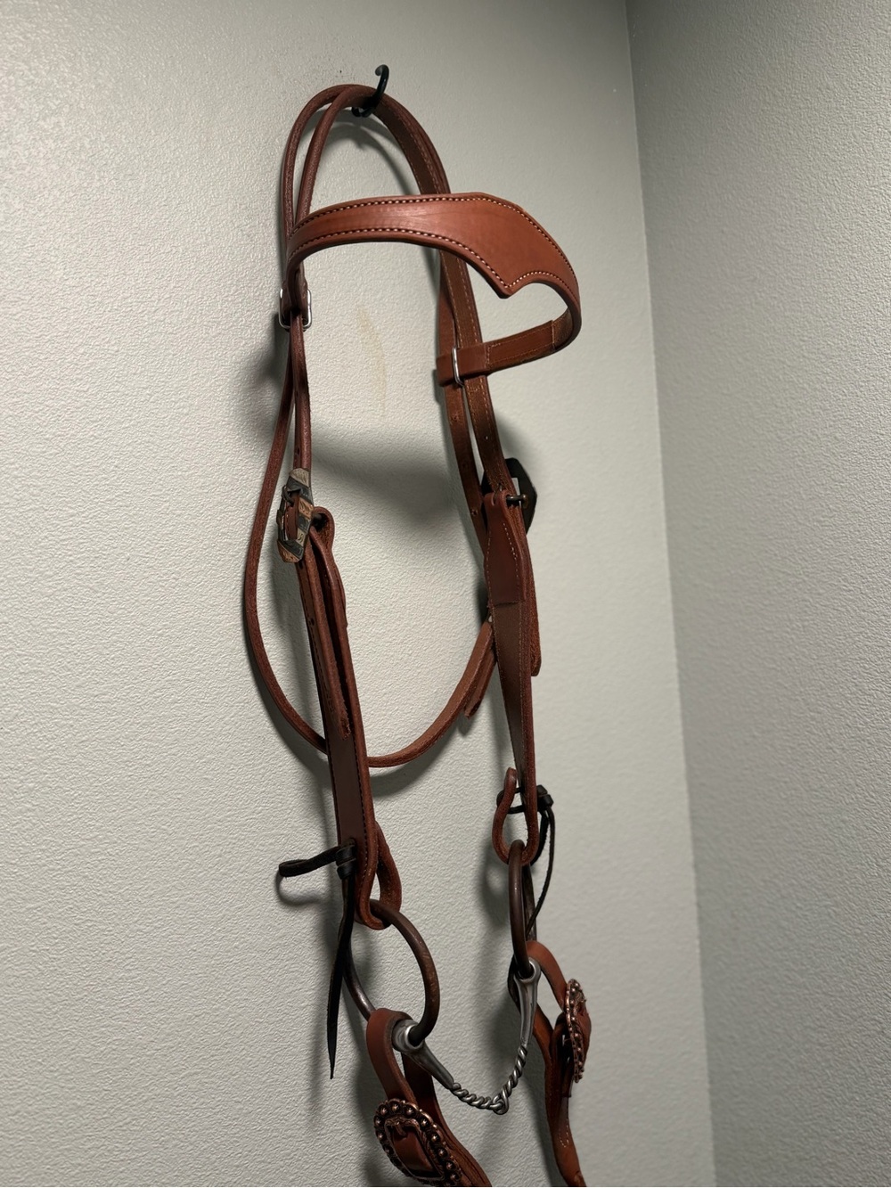 New DFT browband lightly used rolled splits by DFT and weighted snaffle